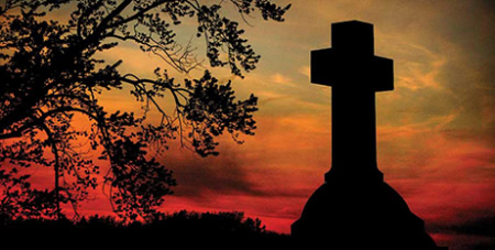 Cross at sunset