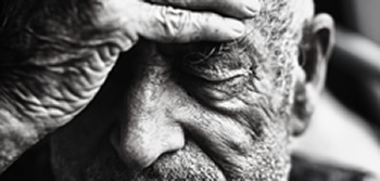Worried elderly man